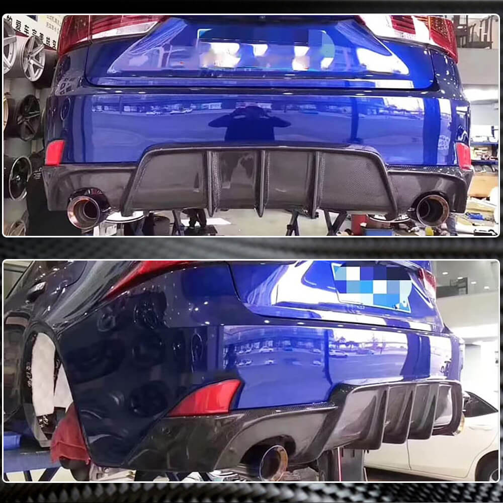 Lexus IS F 13-14 IS200t IS250 IS300 IS350 F Sport 13-16 Sedan Rear Bumper Diffuser Carbon Fiber-Ahacarbon