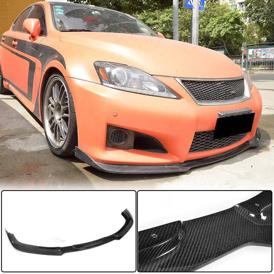 Lexus IS F Sedan 2011-2013 Front Bumper Lip Carbon Fiber-Ahacarbon