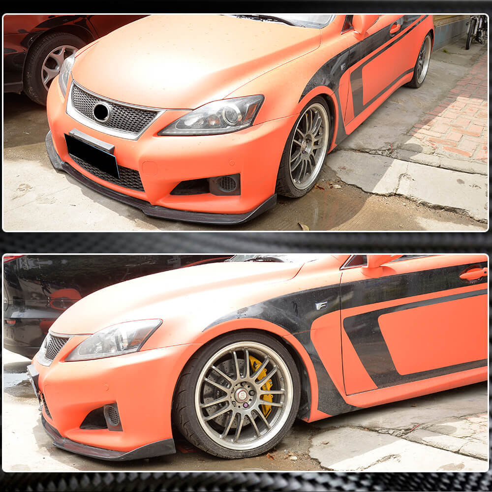 Lexus IS F Sedan 2011-2013 Front Bumper Lip Carbon Fiber-Ahacarbon