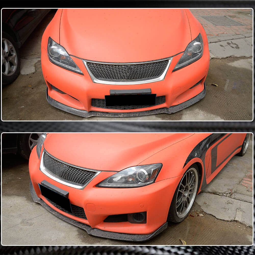 Lexus IS F Sedan 2011-2013 Front Bumper Lip Carbon Fiber-Ahacarbon