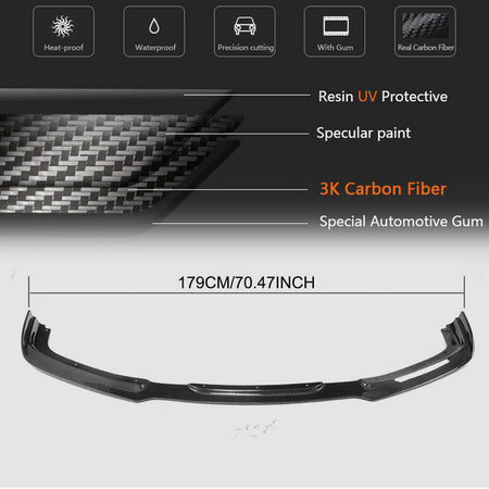 Lexus IS F Sedan 2011-2013 Front Bumper Lip Carbon Fiber-Ahacarbon