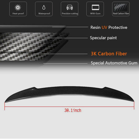 Lexus IS IS200t IS250 IS300 IS350 13-20 IS F 13-14 Rear Trunk Spoiler Carbon Fiber-Ahacarbon