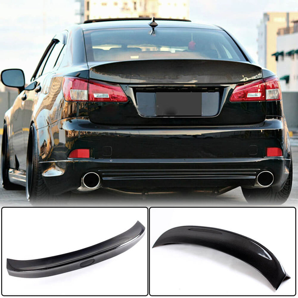 Lexus XE20 IS250 IS300 IS350 IS F Sedan 2006-2012 Rear Trunk Spoiler Carbon Fiber-Ahacarbon