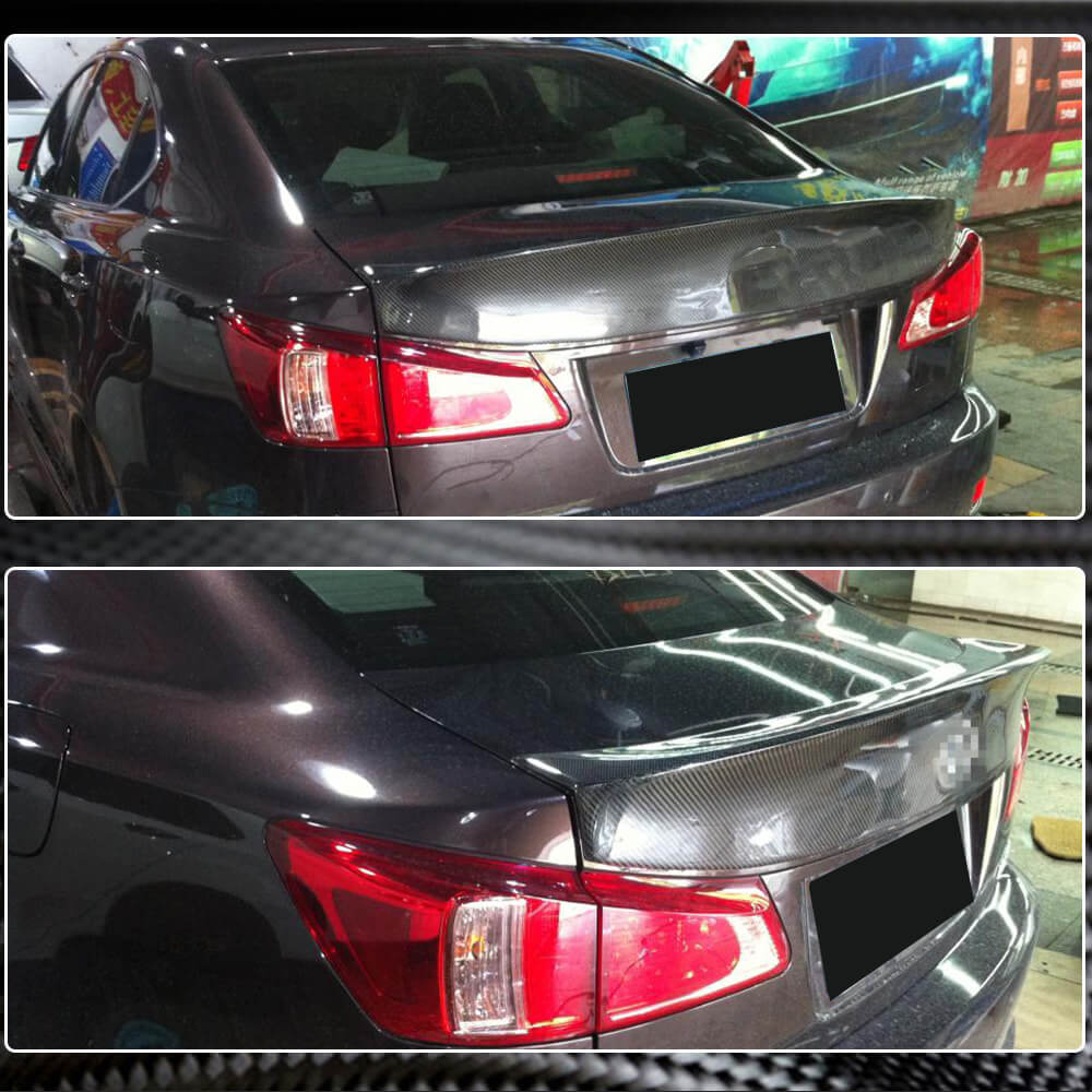 Lexus XE20 IS250 IS300 IS350 IS F Sedan 2006-2012 Rear Trunk Spoiler Carbon Fiber-Ahacarbon