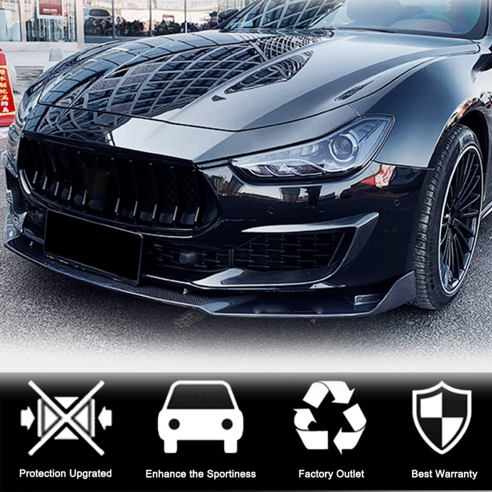 Maserati Ghibli Base Sedan 2018-2020 Front Bumper Vents Carbon Fiber-Ahacarbon