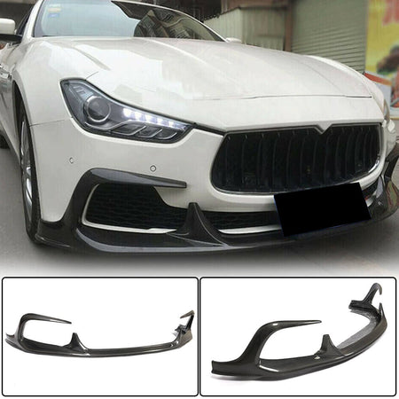 Maserati Ghibli M157 Pre-facelift 2014-2017 Front Bumper Lip Carbon Fiber-Ahacarbon