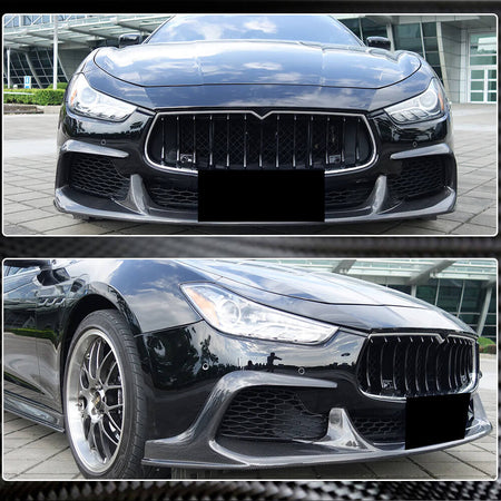 Maserati Ghibli M157 Pre-facelift 2014-2017 Front Bumper Lip Carbon Fiber-Ahacarbon