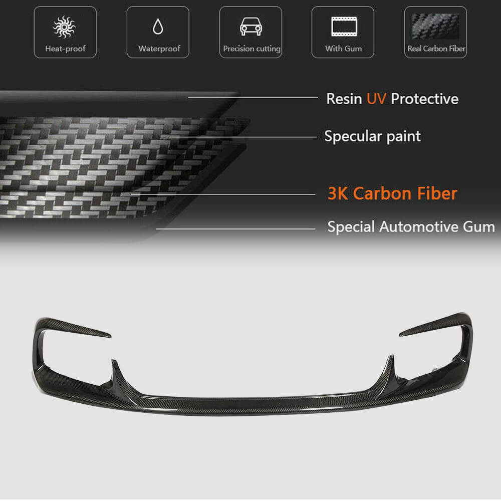 Maserati Ghibli M157 Pre-facelift 2014-2017 Front Bumper Lip Carbon Fiber-Ahacarbon