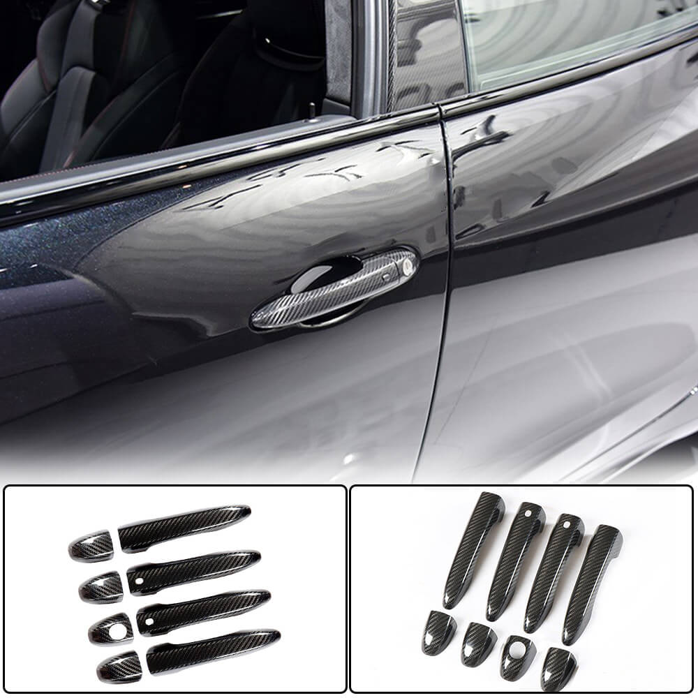 Maserati Ghibli Quattroporte QP Levante Door Handle Covers Dry Carbon Fiber-Ahacarbon