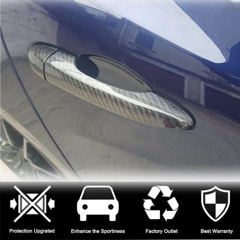 Maserati Ghibli Quattroporte QP Levante Door Handle Covers Dry Carbon Fiber-Ahacarbon