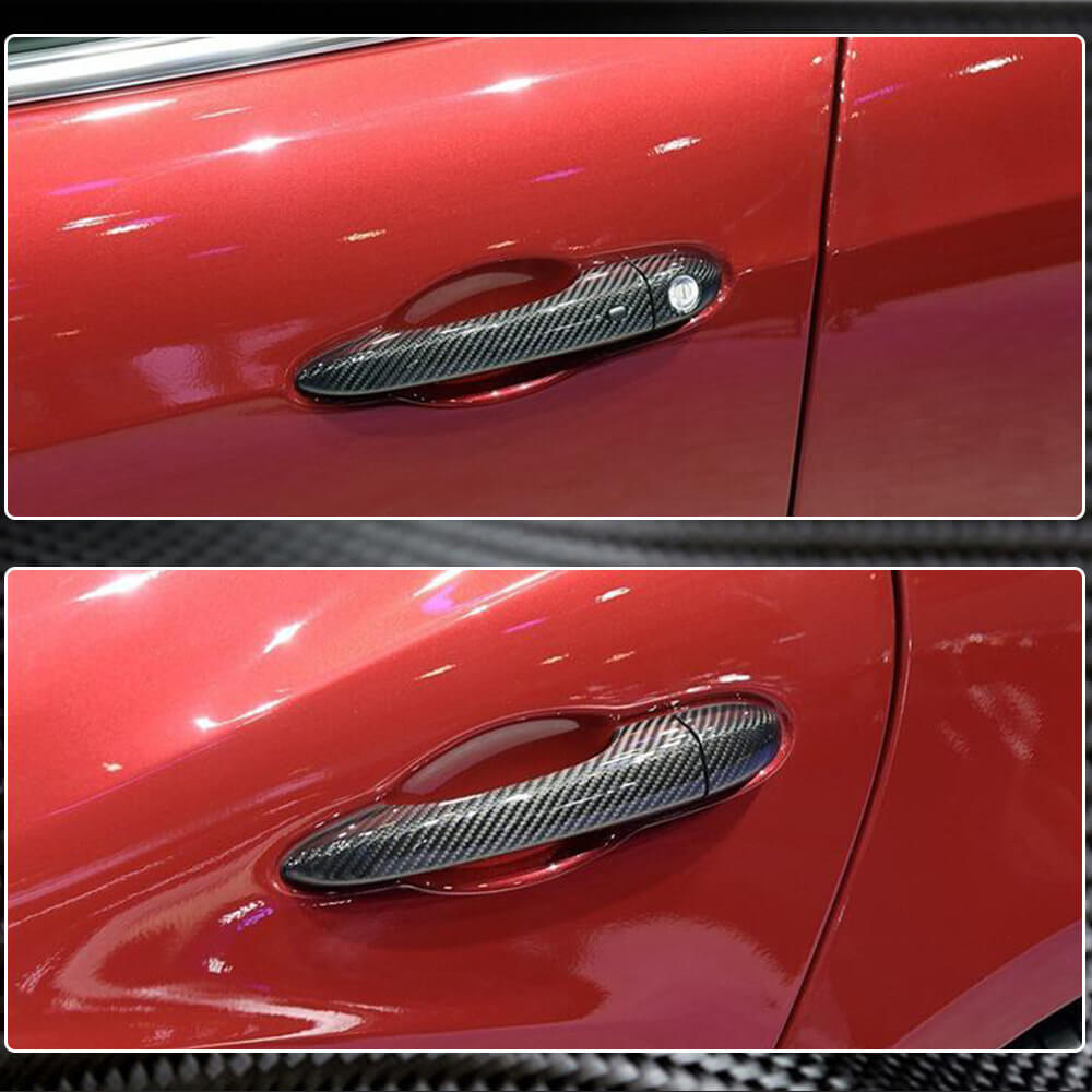 Maserati Ghibli Quattroporte QP Levante Door Handle Covers Dry Carbon Fiber-Ahacarbon