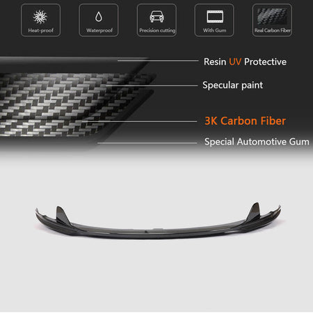 Maserati Ghibli S Q4 M157 Pre-facelift 2014-2017 Front Bumper Lip Carbon Fiber-Ahacarbon