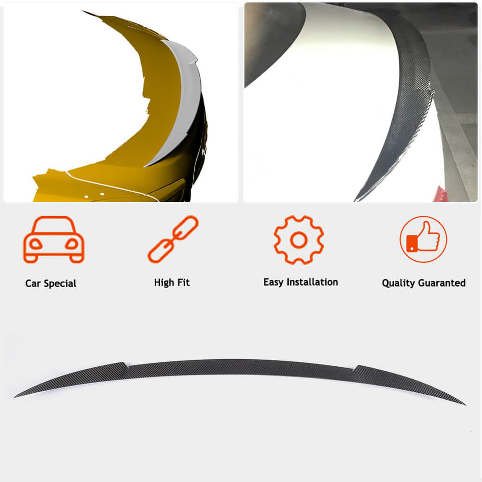 Maserati Ghibli S Q4 2014-2020 Rear Trunk Spoiler Carbon Fiber-Ahacarbon
