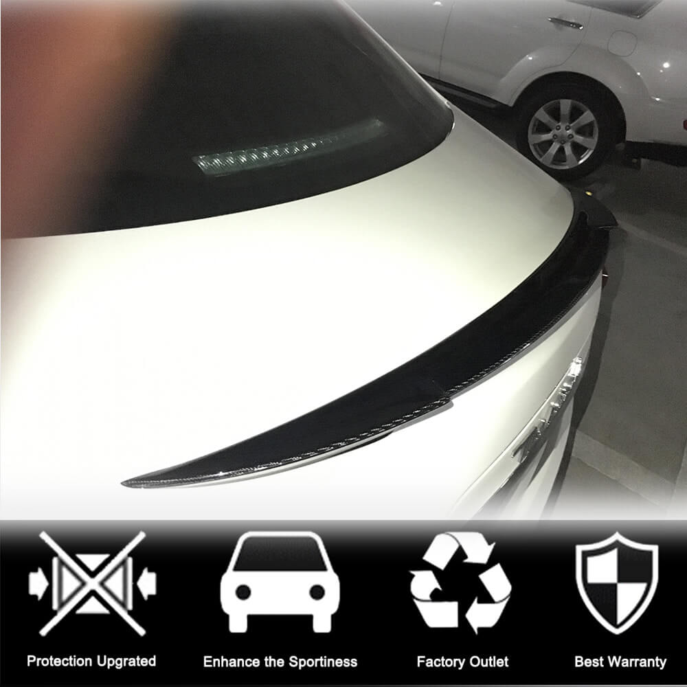 Maserati Ghibli S Q4 2014-2020 Rear Trunk Spoiler Carbon Fiber-Ahacarbon