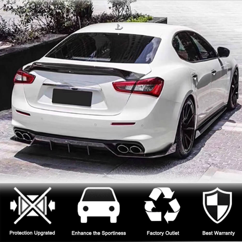 Maserati Ghibli Sedan 2014-2017 Rear Trunk Spoiler Carbon Fiber/FRP-Ahacarbon