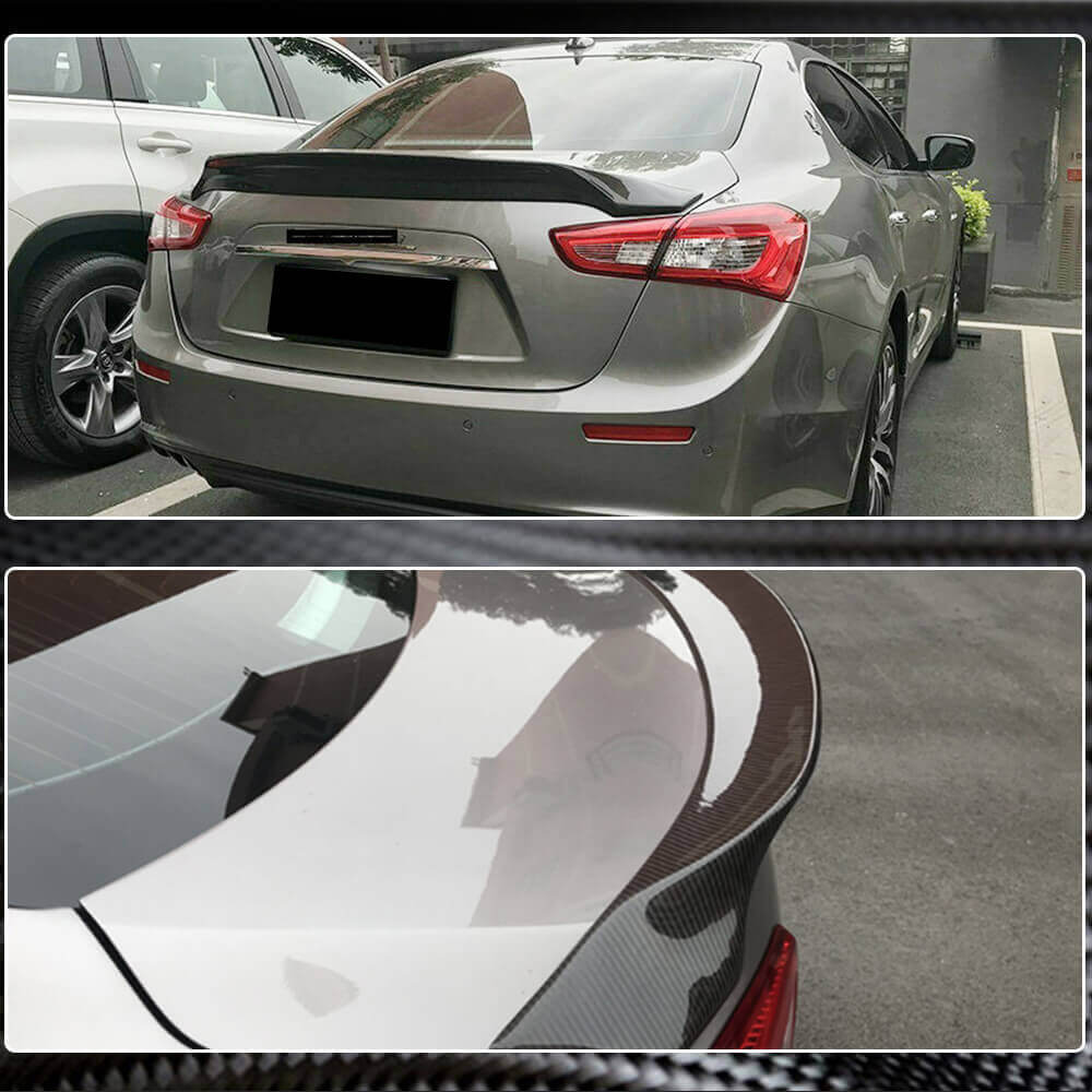 Maserati Ghibli Sedan 2014-2017 Rear Trunk Spoiler Carbon Fiber/FRP-Ahacarbon