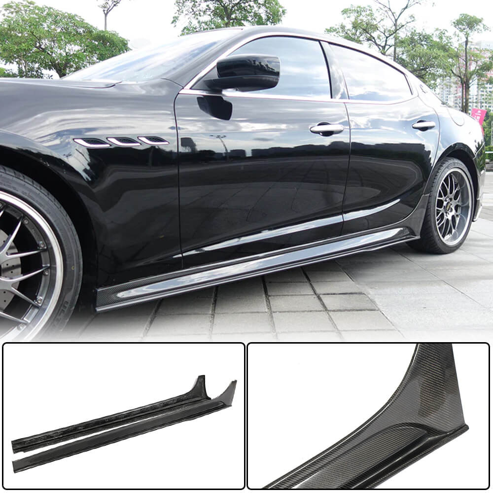 Maserati Ghibli S Q4 M157 2014-2020 Side Skirts Carbon Fiber-Ahacarbon
