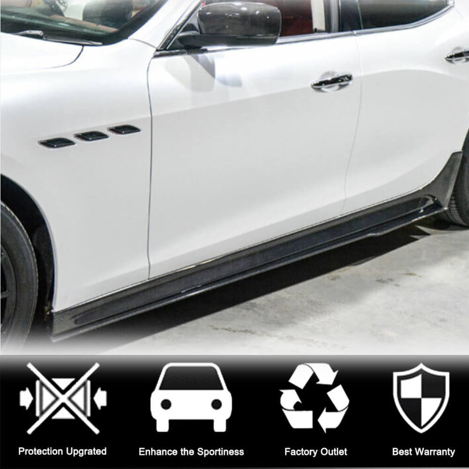 Maserati Ghibli S Q4 M157 2014-2020 Side Skirts Carbon Fiber-Ahacarbon