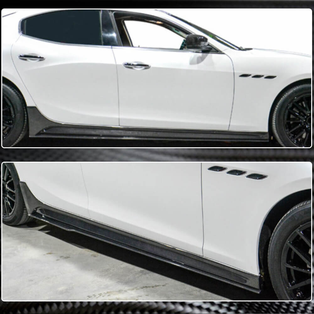 Maserati Ghibli S Q4 M157 2014-2020 Side Skirts Carbon Fiber-Ahacarbon