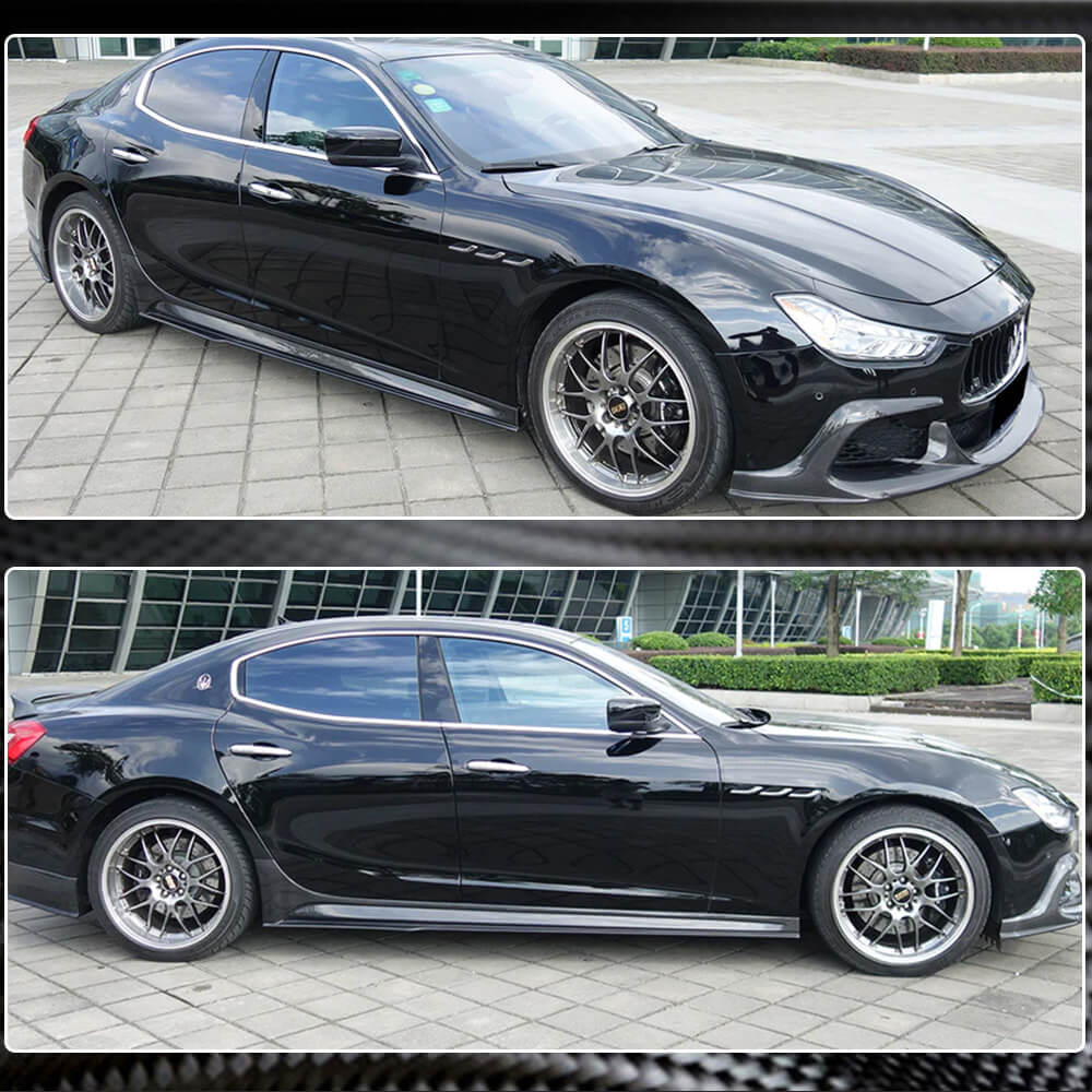 Maserati Ghibli S Q4 M157 2014-2020 Side Skirts Carbon Fiber-Ahacarbon
