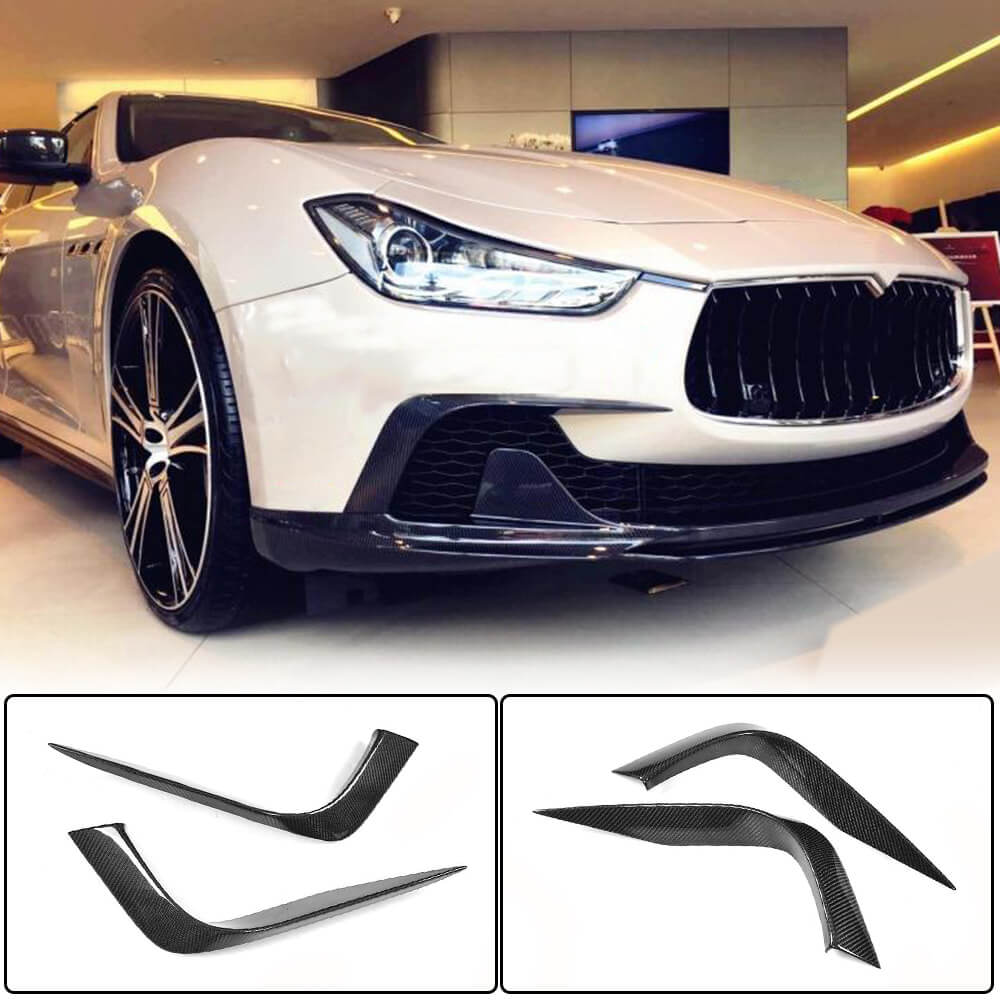 Maserati Ghibli S Q4 M157 Pre-facelift 2014-2017 Front Bumper Vents Carbon Fiber-Ahacarbon