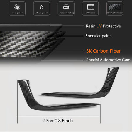 Maserati Ghibli S Q4 M157 Pre-facelift 2014-2017 Front Bumper Vents Carbon Fiber-Ahacarbon