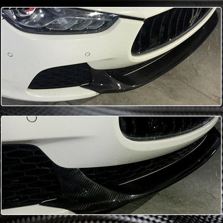 Maserati Ghibli M157 Pre-facelift 2014-2017 Front Bumper Lip Carbon Fiber-Ahacarbon