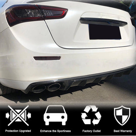 Maserati Ghibli S Q4 M157 Pre-facelift 2014-2017 Rear Bumper Diffuser Carbon Fiber-Ahacarbon