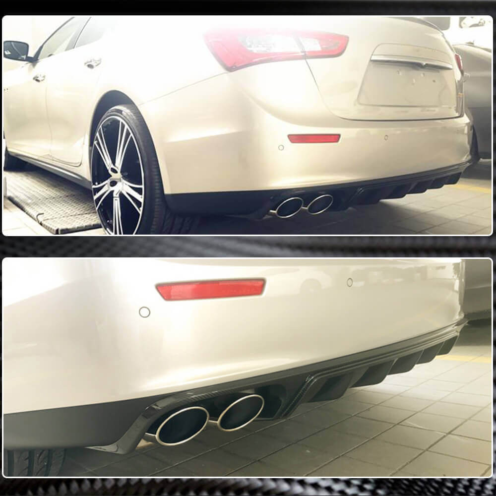 Maserati Ghibli S Q4 M157 Pre-facelift 2014-2017 Rear Bumper Diffuser Carbon Fiber-Ahacarbon
