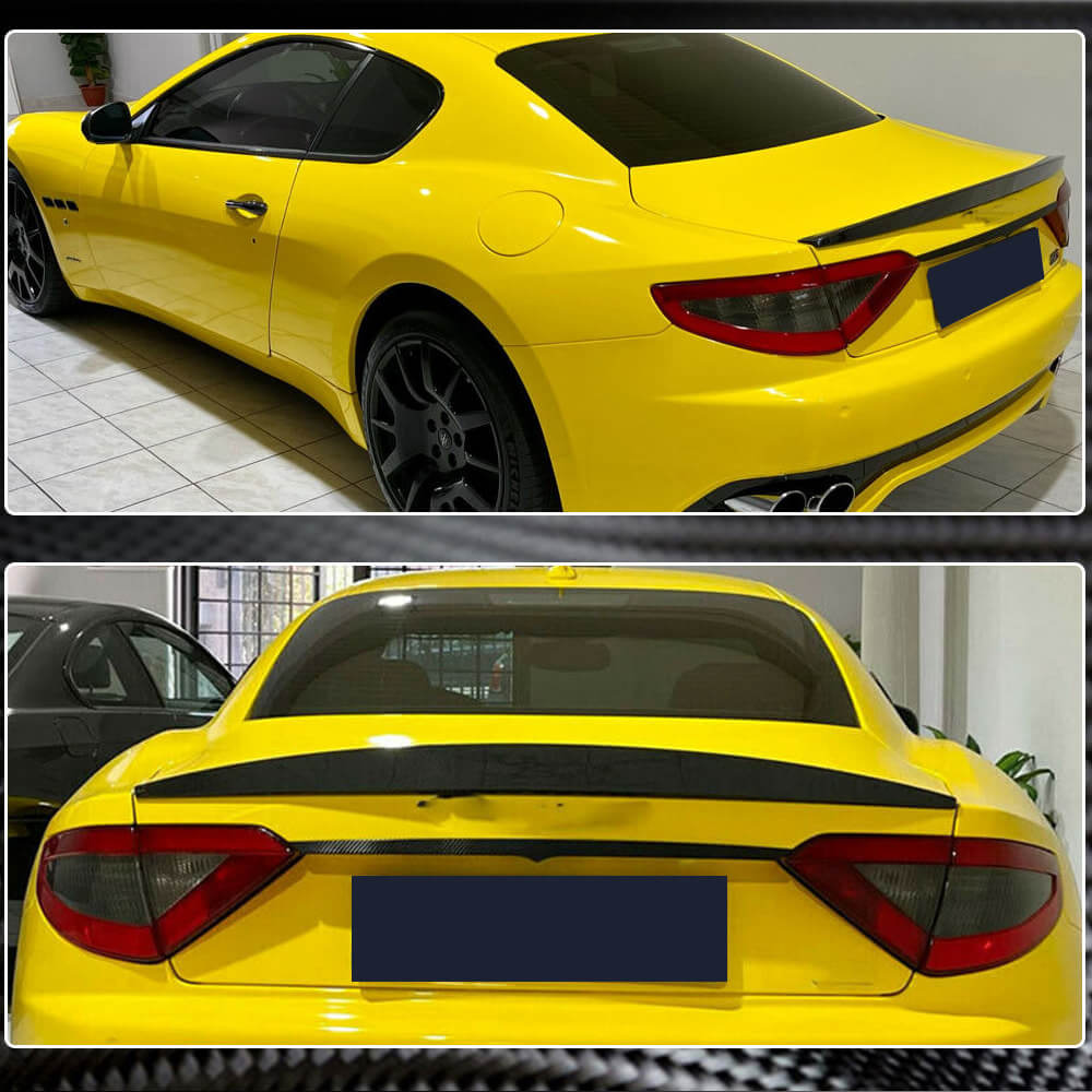 Maserati GranTurismo GT Coupe 2008-2011 Rear Trunk Spoiler Carbon Fiber-Ahacarbon