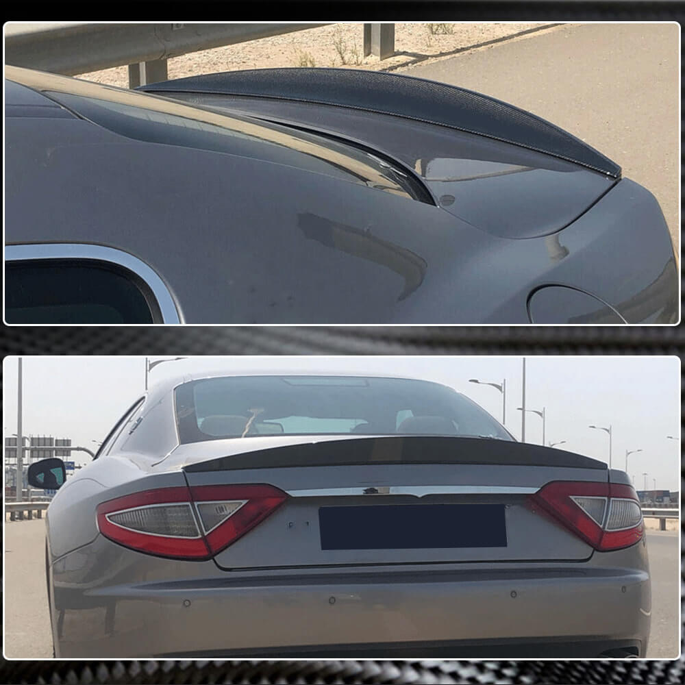 Maserati GranTurismo GT Coupe 2008-2011 Rear Trunk Spoiler Carbon Fiber-Ahacarbon