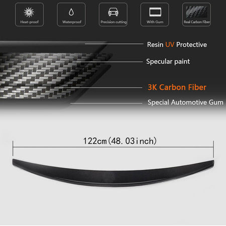 Maserati GranTurismo GT Coupe 2008-2011 Rear Trunk Spoiler Carbon Fiber-Ahacarbon