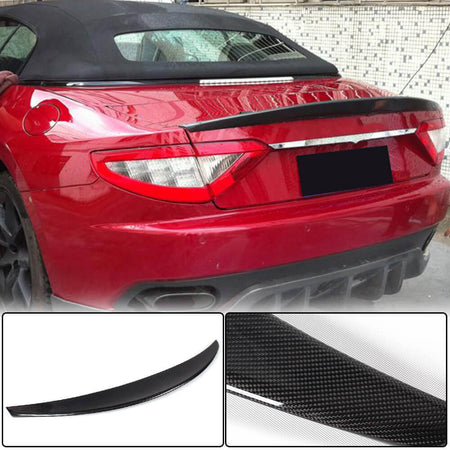 Maserati Gran Turismo GT Convertible 2011-2013 Rear Trunk Spoiler Carbon Fiber-Ahacarbon