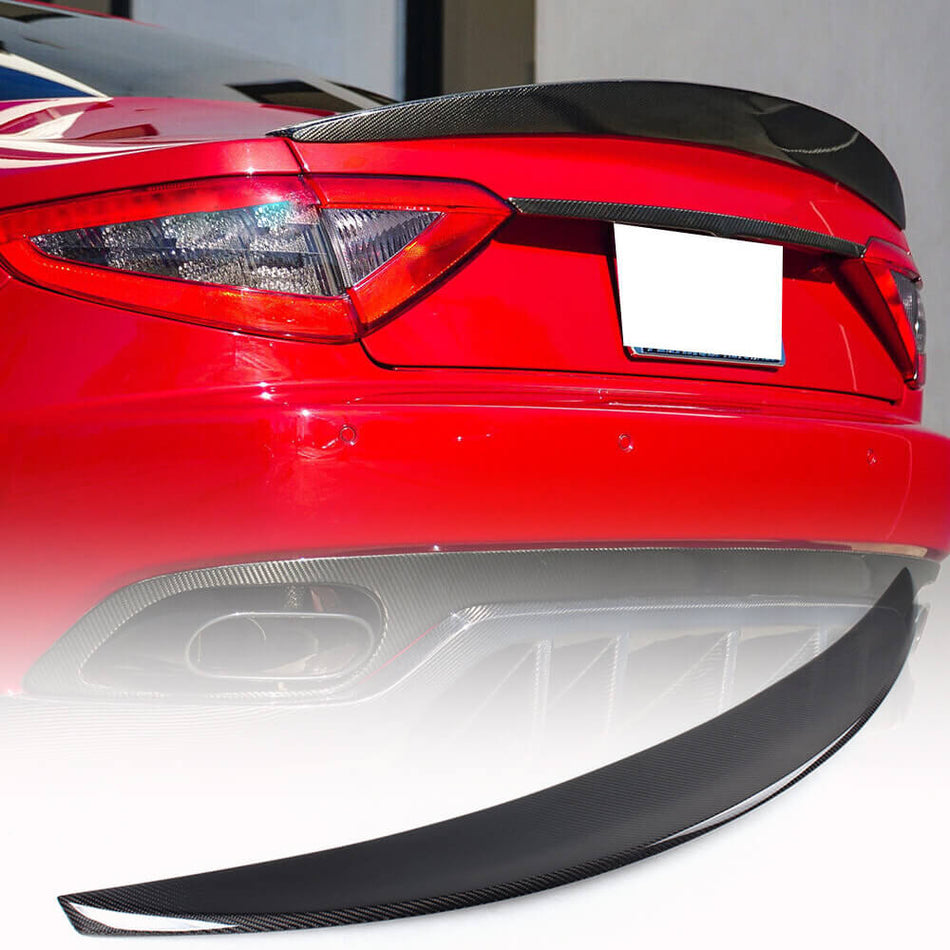 Maserati GranTurismo GT Coupe 2012-2014 Rear Trunk Spoiler Carbon Fiber-Ahacarbon