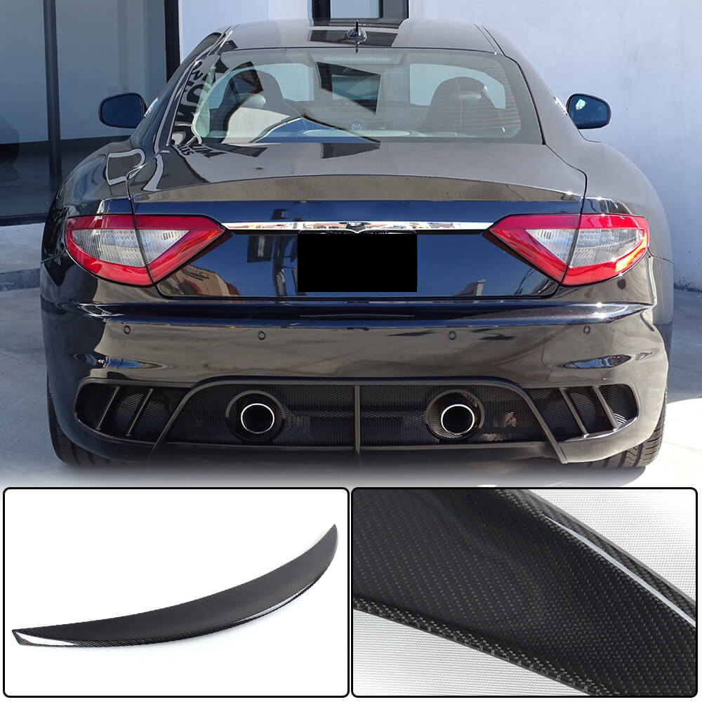 Maserati GranTurismo GT Coupe 2012-2014 Rear Trunk Spoiler Carbon Fiber-Ahacarbon