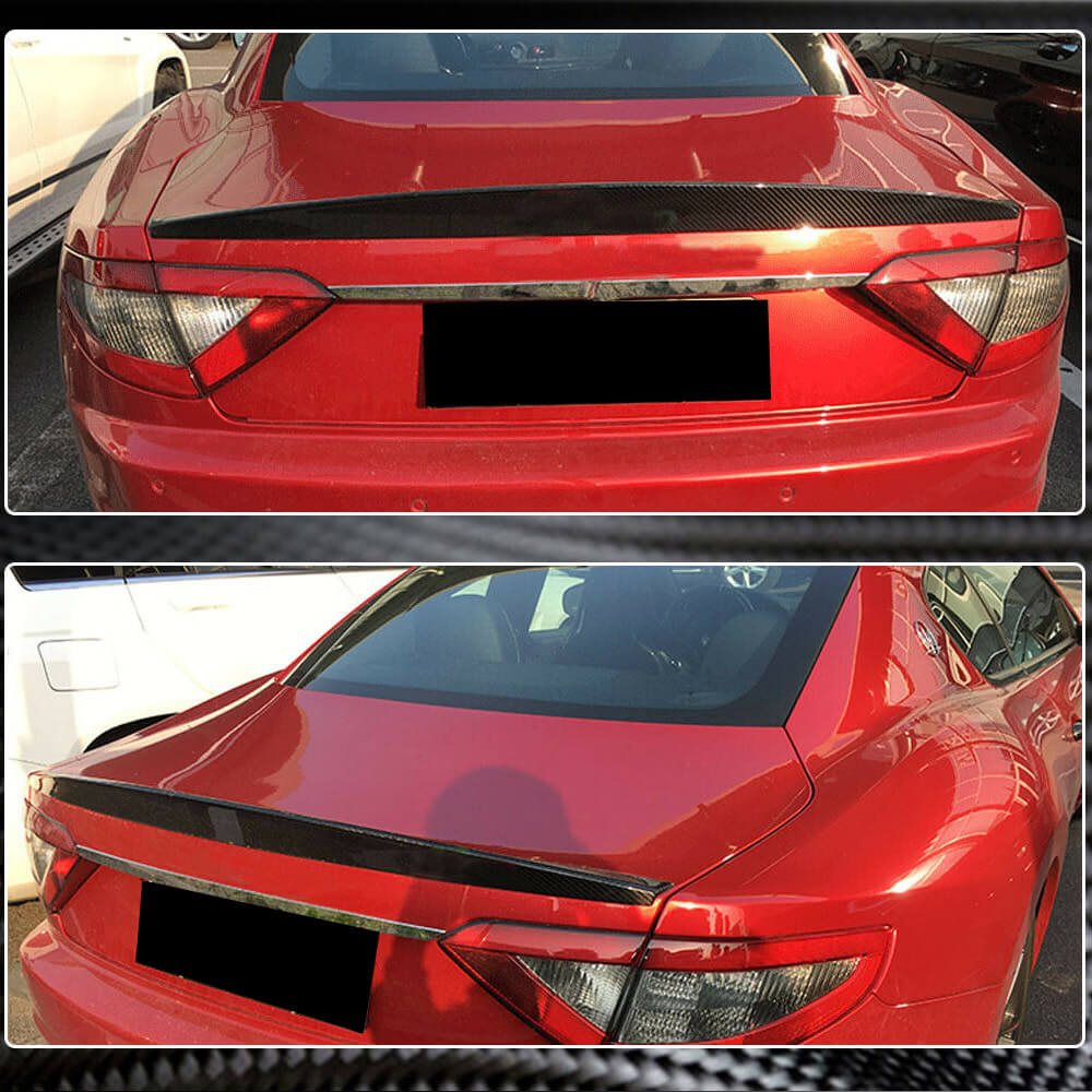 Maserati GranTurismo GT Coupe 2012-2014 Rear Trunk Spoiler Carbon Fiber-Ahacarbon