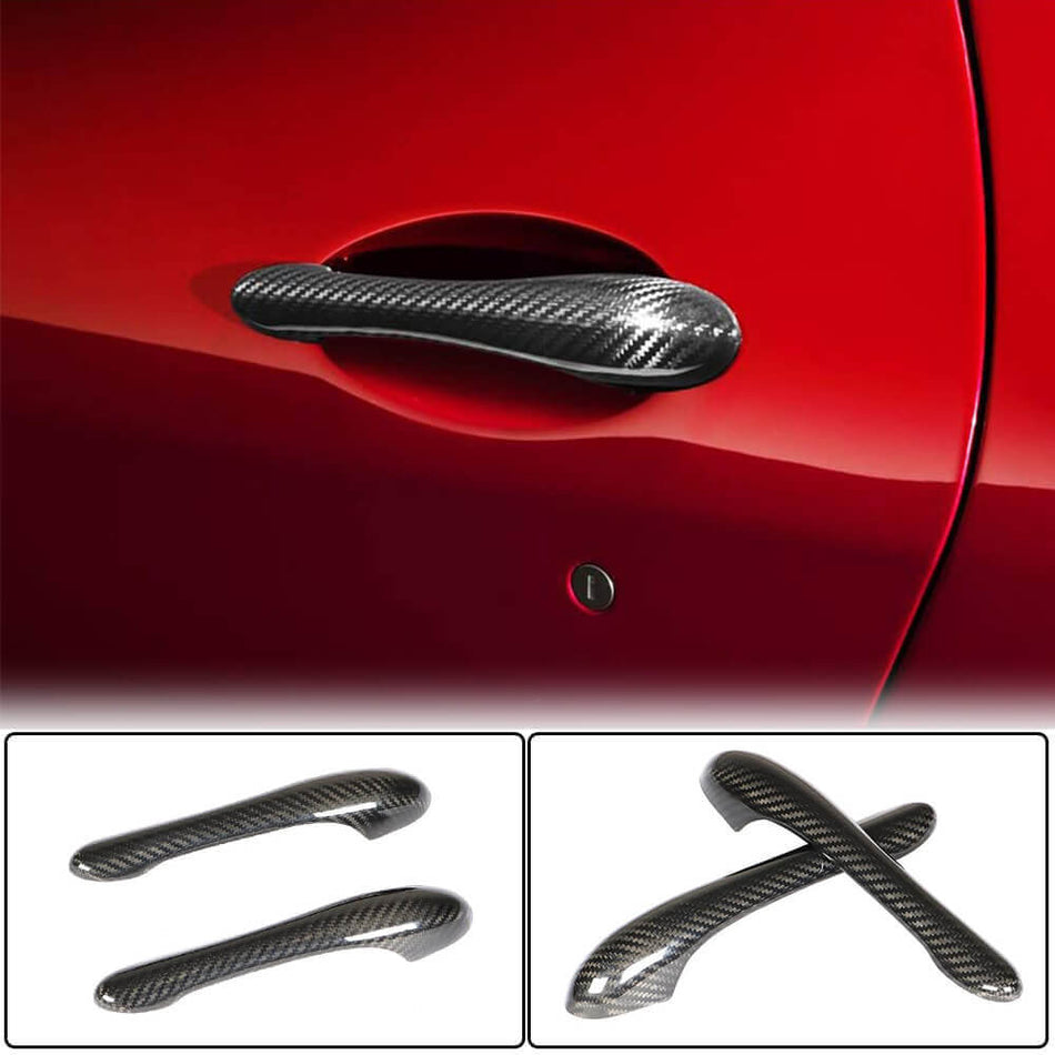 Maserati Gran Turismo GT GranCabrio Door Handle Cover Trim Dry Carbon Fiber-Ahacarbon