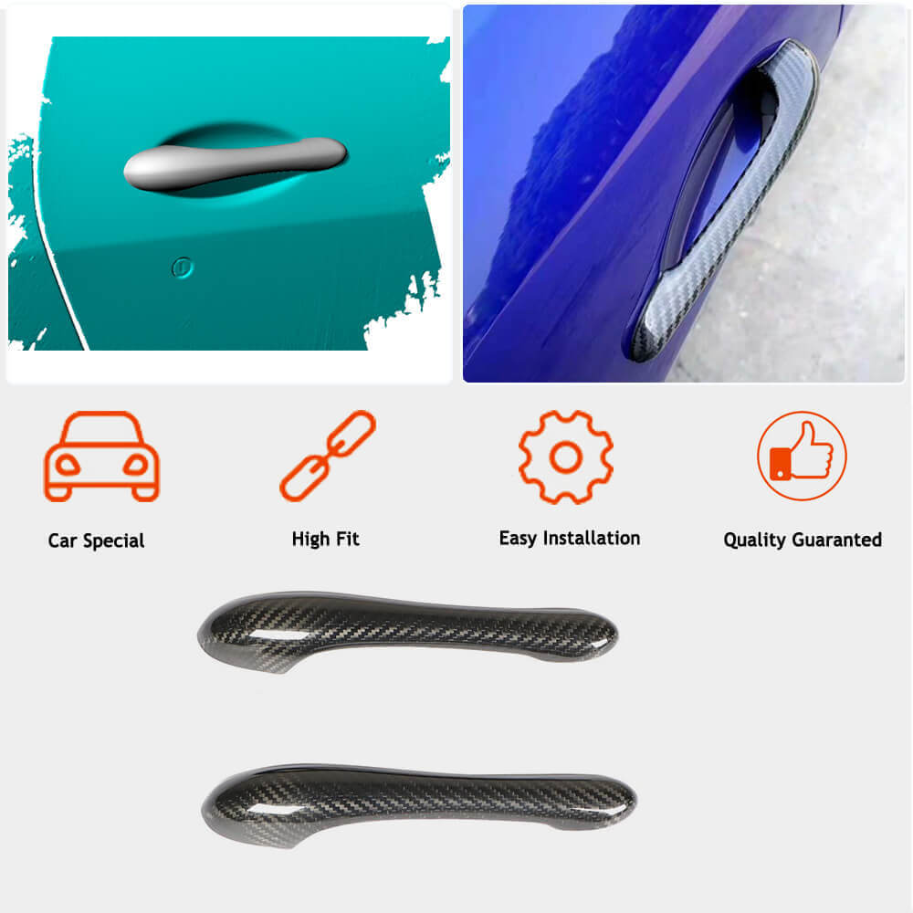 Maserati Gran Turismo GT GranCabrio Door Handle Cover Trim Dry Carbon Fiber-Ahacarbon
