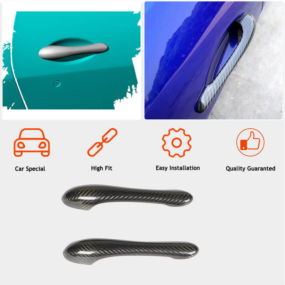 Maserati Gran Turismo GT GranCabrio Door Handle Cover Trim Dry Carbon Fiber-Ahacarbon