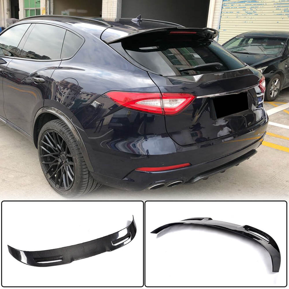 Maserati Levante Base 2016-2019 Rear Roof Spoiler Carbon Fiber-Ahacarbon