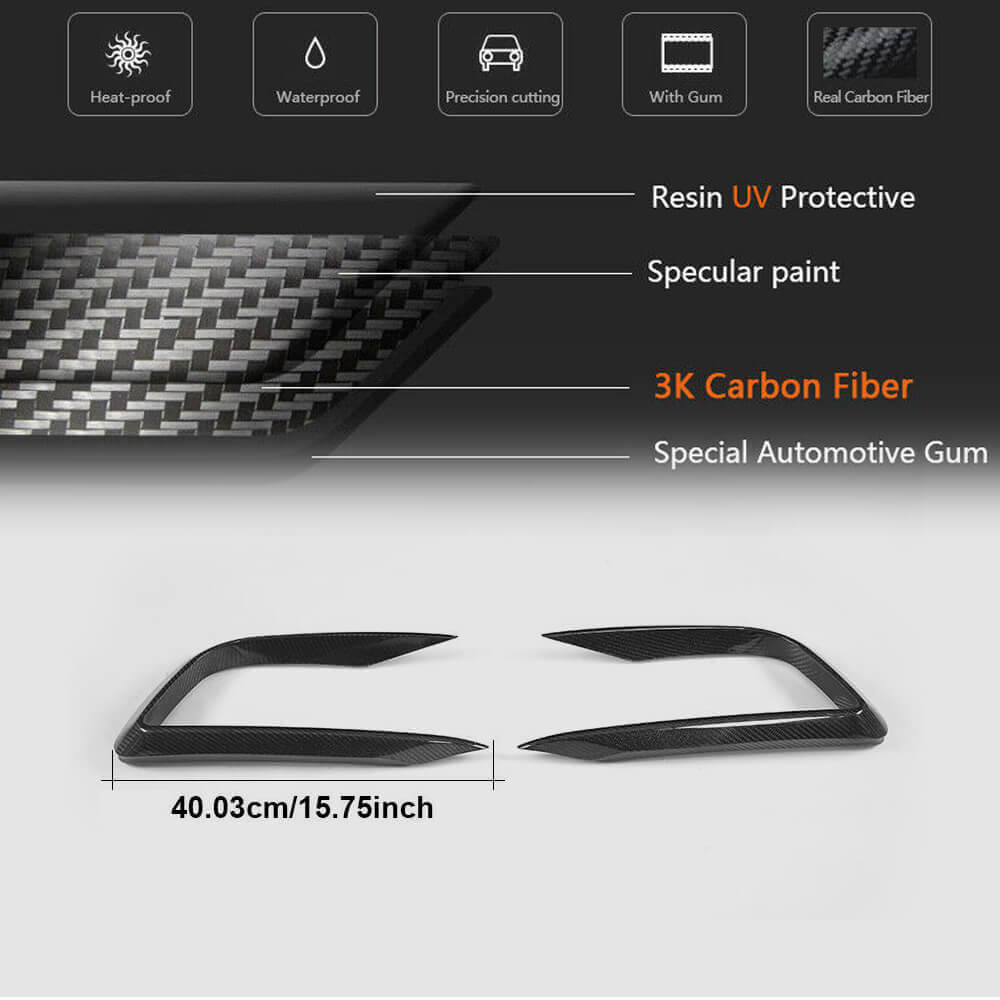 Maserati Levante 2016-2020 Front Bumper Vents Carbon Fiber-Ahacarbon