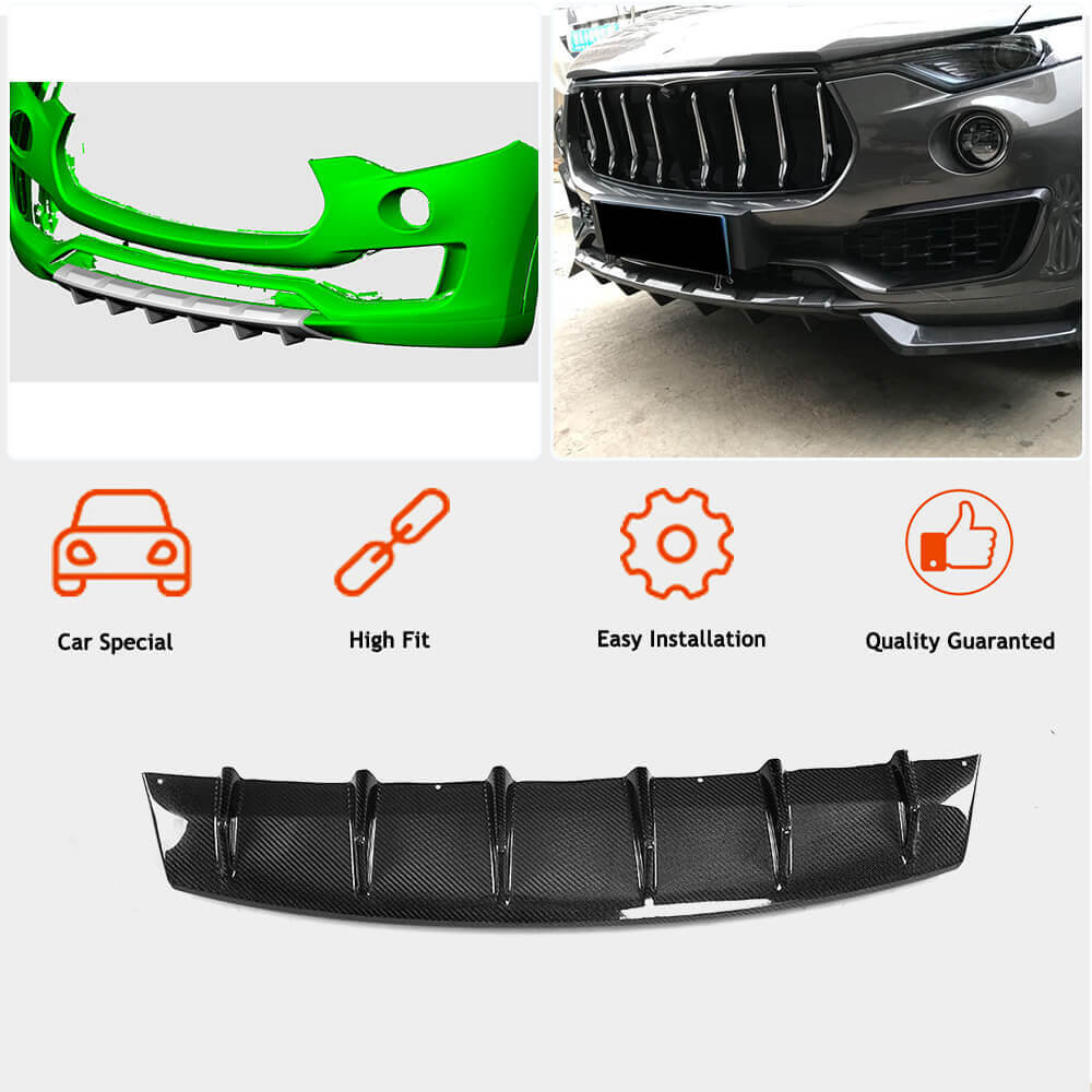 Maserati Levante 2016-2020 Front Bumper Lip Carbon Fiber-Ahacarbon
