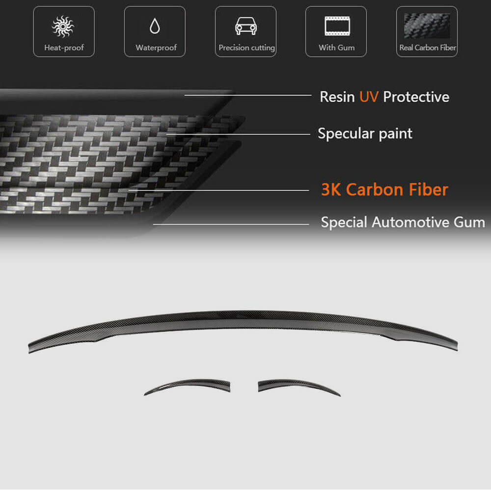 Maserati Levante M161 Sport Utility 2016-2022 Rear Middle Spoiler Carbon Fiber-Ahacarbon
