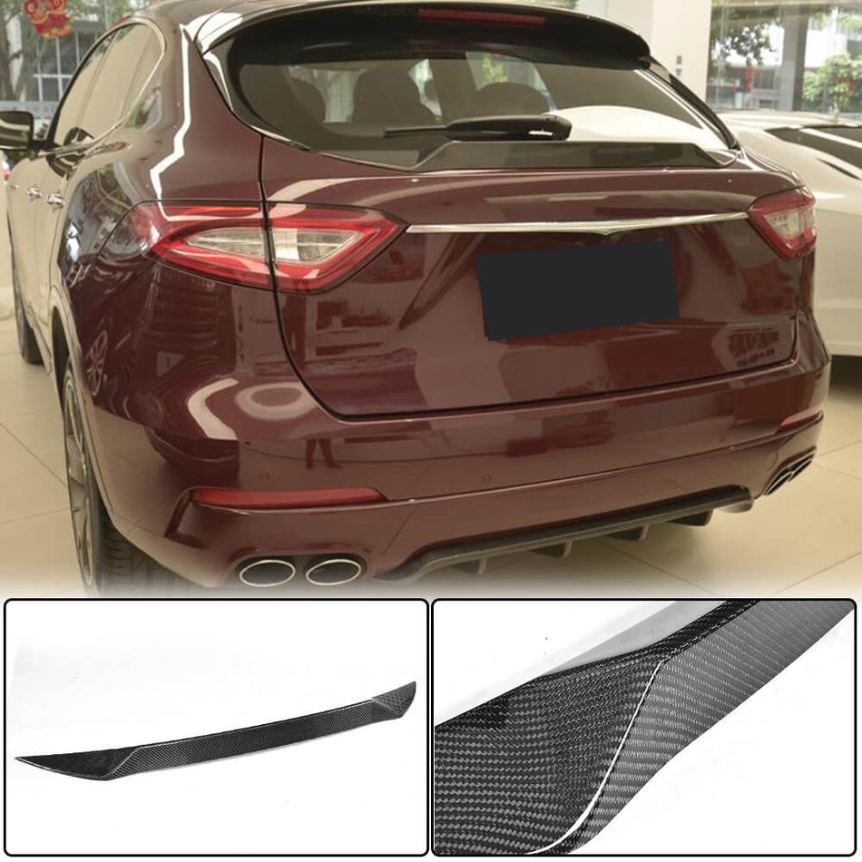 Maserati Levante Sport Utility 2016-2019 Rear Middle Spoiler Carbon Fiber/FRP-Ahacarbon