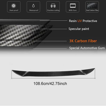 Maserati Levante Sport Utility 2016-2019 Rear Middle Spoiler Carbon Fiber/FRP-Ahacarbon