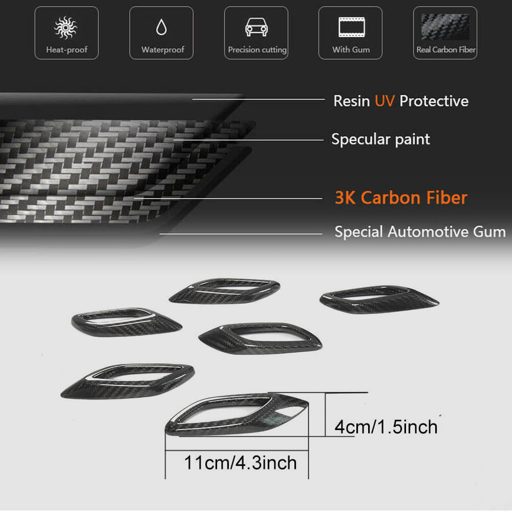 Maserati Levante 2016-2020 Side Air Vent Trims Carbon Fiber-Ahacarbon