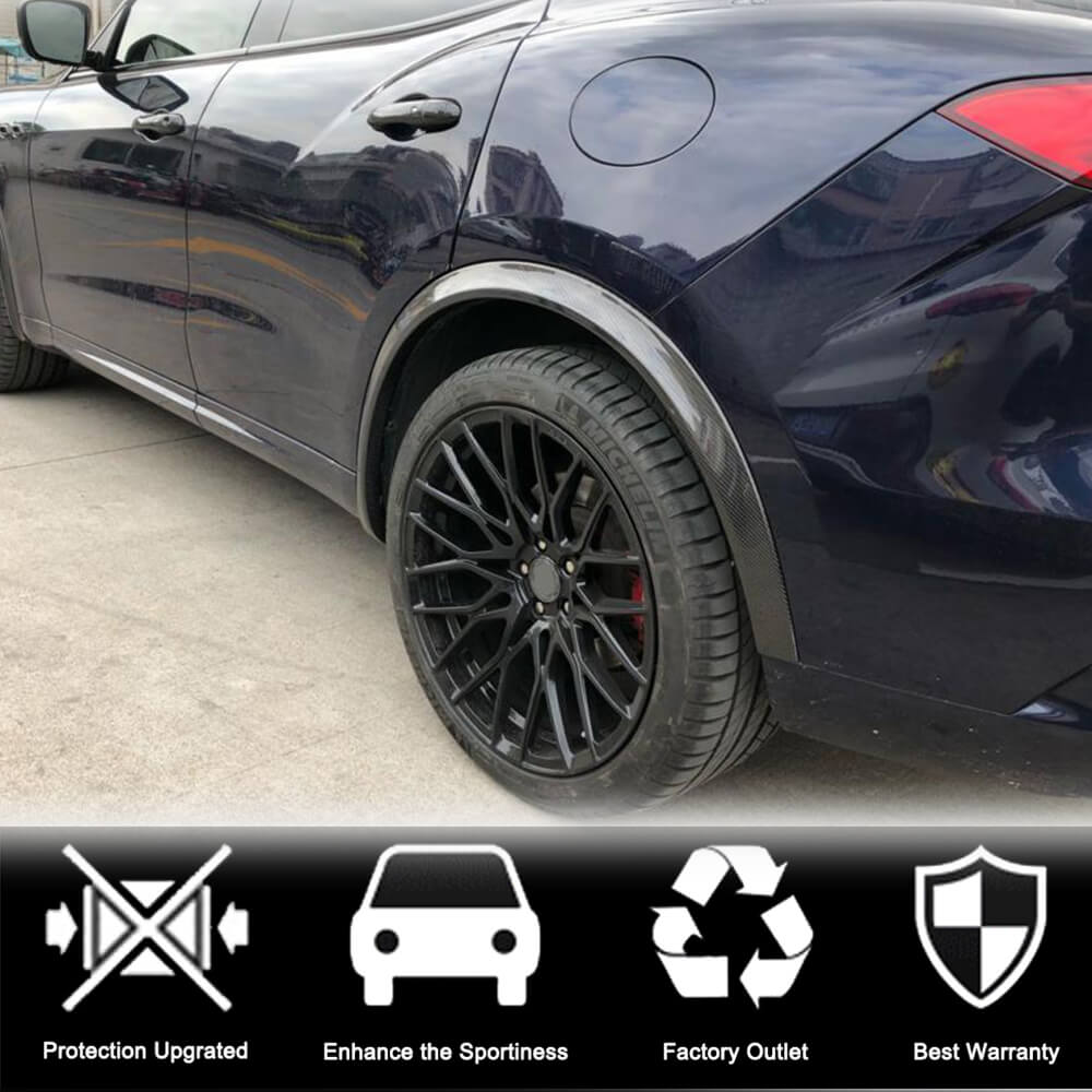 Maserati Levante 2016-2020 Wheel Arch Flares Trims Carbon Fiber-Ahacarbon