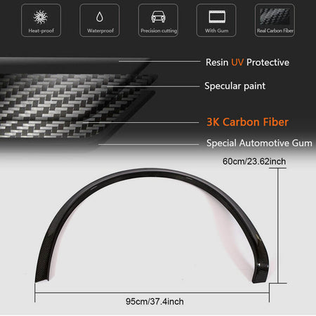 Maserati Levante 2016-2020 Wheel Arch Flares Trims Carbon Fiber-Ahacarbon