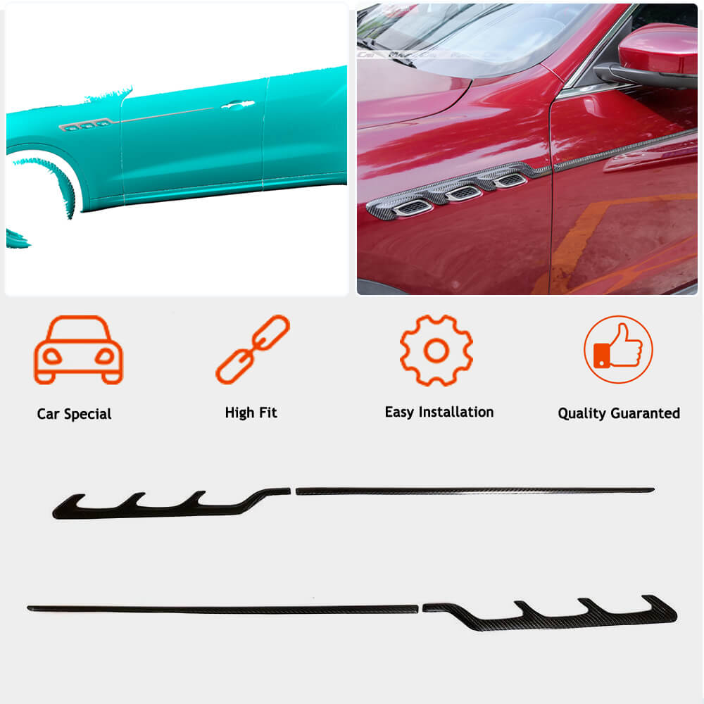 Maserati Levante M161 2016-2021 Side Fender Vents Dry Carbon Fiber-Ahacarbon