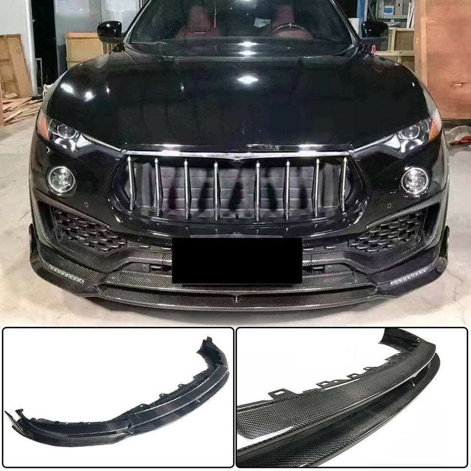 Maserati Levante M161 2016-2019 Front Bumper Lip Carbon Fiber-Ahacarbon